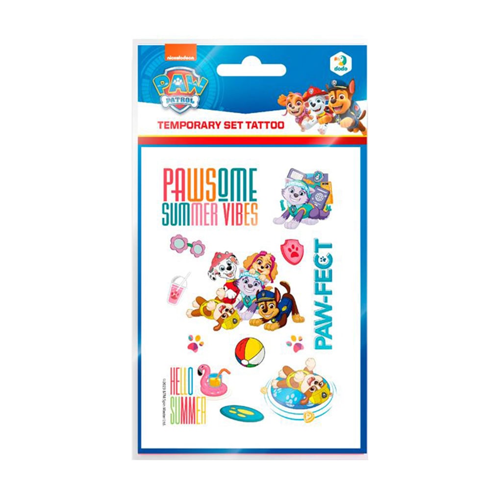 Набір дитячих тимчасових татуювань DoDo Paw Patrol, 4 аркуша, від 3 років, 20*11.5 см (200436)